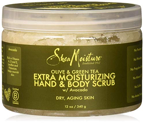 SheaMoisture Body Scrub Exfoliate, Olive & Green Tea, 12 Ounce