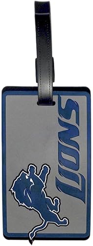 Aminco NFL Detroit Lions - Etiqueta para bolsa suave, azul, 7.5