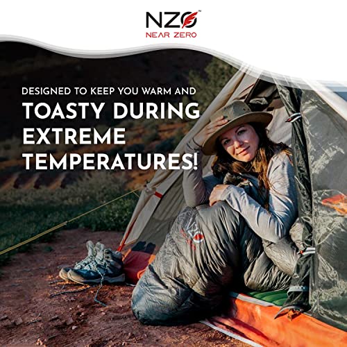 Nz 20F Mummy 850 Power Down Fill Ultralight Sleeping Bag. Premium Lightweight Quality Materials With Full Hood, Compression Carrying Bag And Mesh Storage Sack. Regular Length. #TOP4