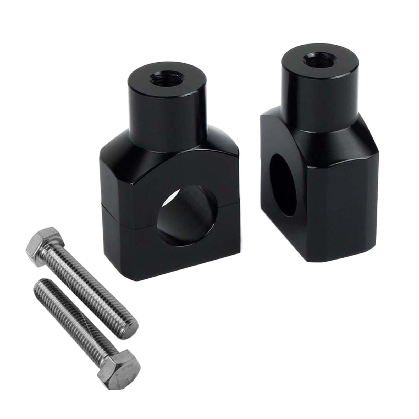 Morsetti Manubrio Moto Per Dyna Per Sportster Universale （1 Pollice 25mm） Riser Manubrio Montaggio Manubrio Moto 1 Paio Rialzi Manubrio Moto (Misurare : Black A)