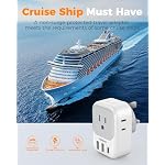 TESSAN Type G Adapter for Travel 3 Pack, US to UK Plug Adapter - Image 6
