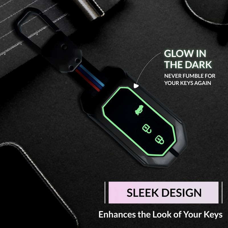 Image of NEODRIFT 'KeyShield' Car Key Cover for Maruti Suzuki Ertiga (Shape 3, 03 Buttons) (Durable, Stylish, and 360 Protection)
