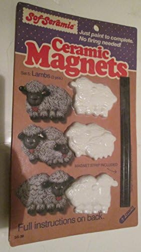 Sof Seramic Ceramic Magnets Set V - Lambs (3 Pieces) Vintage