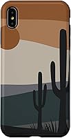 Vista 11 de Funda bohemia para iPhone 11 Pro Max con diseño de cactus del desierto terracota del suroeste