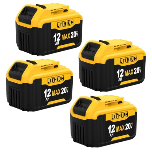 Image of DCB200 12000mAh 20V Replacement for Dewalt 20V Battery | Compatible with Dewalt 20V Max Battery 2 Pack Lithium DCB205 DCB203 DCB207 DCB201 DCB206 DCD /DCF /DCG Series Power Tools (2)