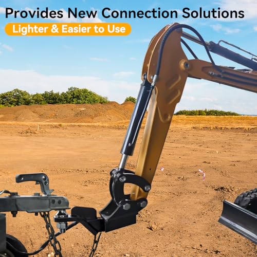 Mini Excavator Trailer Hitch Receiver Attachment – Fits 0.8–1.8T Mini Excavators - Heavy-Duty Alloy Steel with Standard 2-Inch Receiver – 5,000 lbs Tongue & 20,000 lbs Trailer Capacity – Includes Pin — view 5