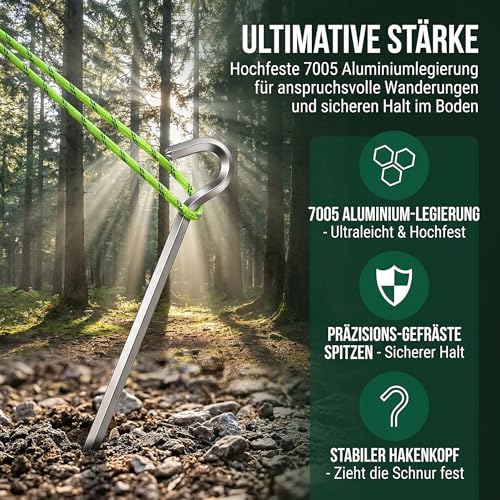 Zeltheringe, 【14/26Packung】 Heavy-Duty 18cm Zelt Heringe Metall Zelthaken Aluminium Heringe Erdnägel für Harte Böden, ideal für Garten, Camping, Angeln und Zelten