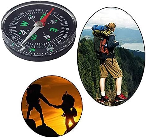 Black Mini Survival Compass Outdoor New 40mm Pocket Oil Filled Compass for Camping Hiking Portable Navigation Camping Handheld Outdoor Activities Accessory Electronics and Gadgets