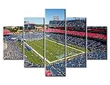 American Nissan Stadium Poster Wall Art 5 Piece Soccer Stadium Room Decor Canvas Printing Posters Football Sports Wooden Framed Artwork Picture for Boys Bedroom Home Decorations, 60" Wx40 H