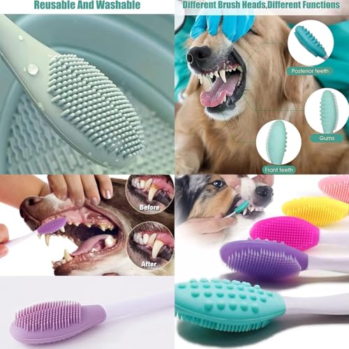 Image of Dog Electric Toothbrush Kit, Pet Plaque and Tartar Remover Tool, Pet Toothbrush Cleaning Kit, Sonic Toothbrush Cleaner for Pets Dental Care, Dogs Toothbrush Cleaning Kit