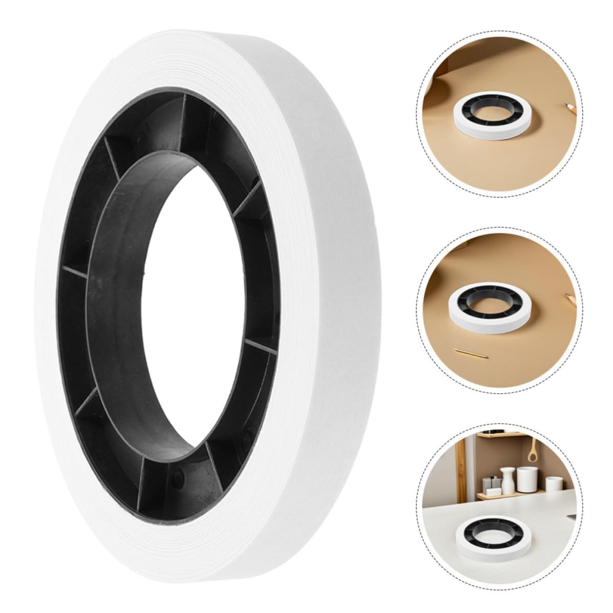 PRETYZOOM Ruban de Banque Blanc en Papier, Design Rond Pratique, 5 Rouleaux pour Organiser L'argenté en Magasins et Commerces