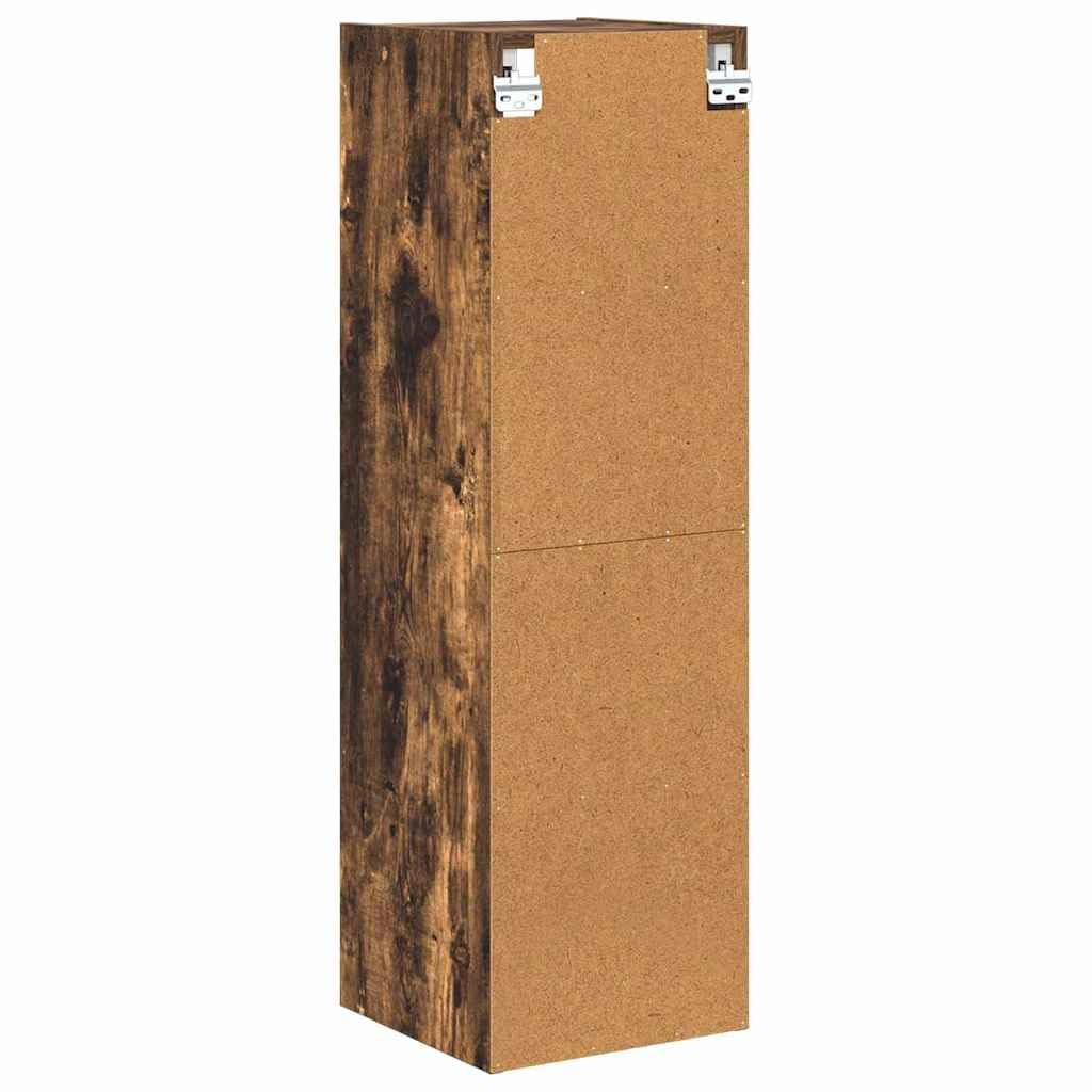 Hängeschrank für die Küche, Wandregal aus Holzwerkstoff in Geräucherte Eiche, moderner Küchenschrank mit Stauraum, 30 x 29,5 x 100 cm, für eine ordentliche Küchenorganisation