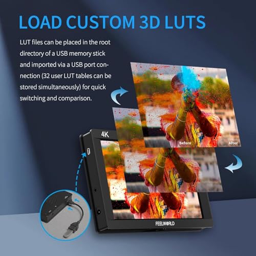 Image of FEELWORLD FW703 7 inch 3G SDI 4K HDMI DSLR Monitor Video Assist Peaking Focus IPS Full HD 1920x1200