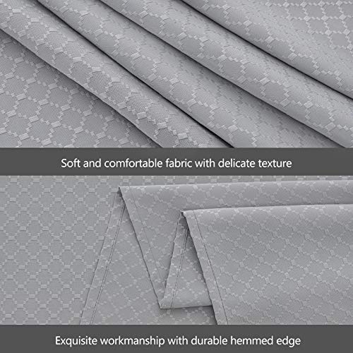 Jacquard Rectangle Table Cloth Oil-Proof Spill-Proof Wrinkle Resistant Tablecloth, Washable Polyester Fabric Heavy Weight Tablecloths for Kitchen Dinning Tabletop Decoration, 60 x 84 Inch, Grey