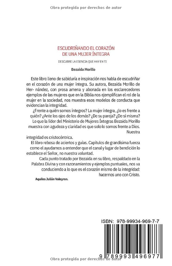Vista 2 de Escudriñando el corazón de una mujer íntegra Descubre la esencia que hay en ti (Spanish Edition)