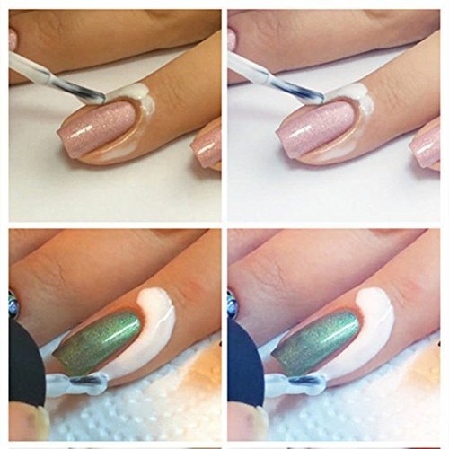 LIFECART Pink Peel Off Liquid Nail Tape Peel Off Base Coat Nail Art Liquid Palisade 15ml with Tweezers