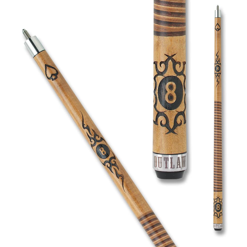 Griffin Cues Black Stain with Floating White Spears and Brown Points Cue Weight: 18 Oz.