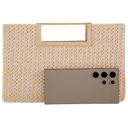Image of Top Handle Straw Clutch