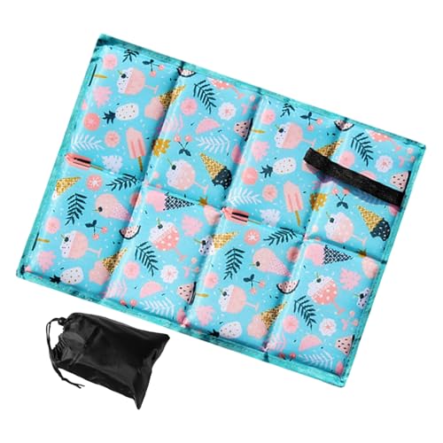 Gazocua Coussin d'assise pour la randonnée - Coussin d'assise de camping - Étanche - Grand format - En mousse isolante - Avec sac de rangement - Pour voyage, parc, pêche, jardin