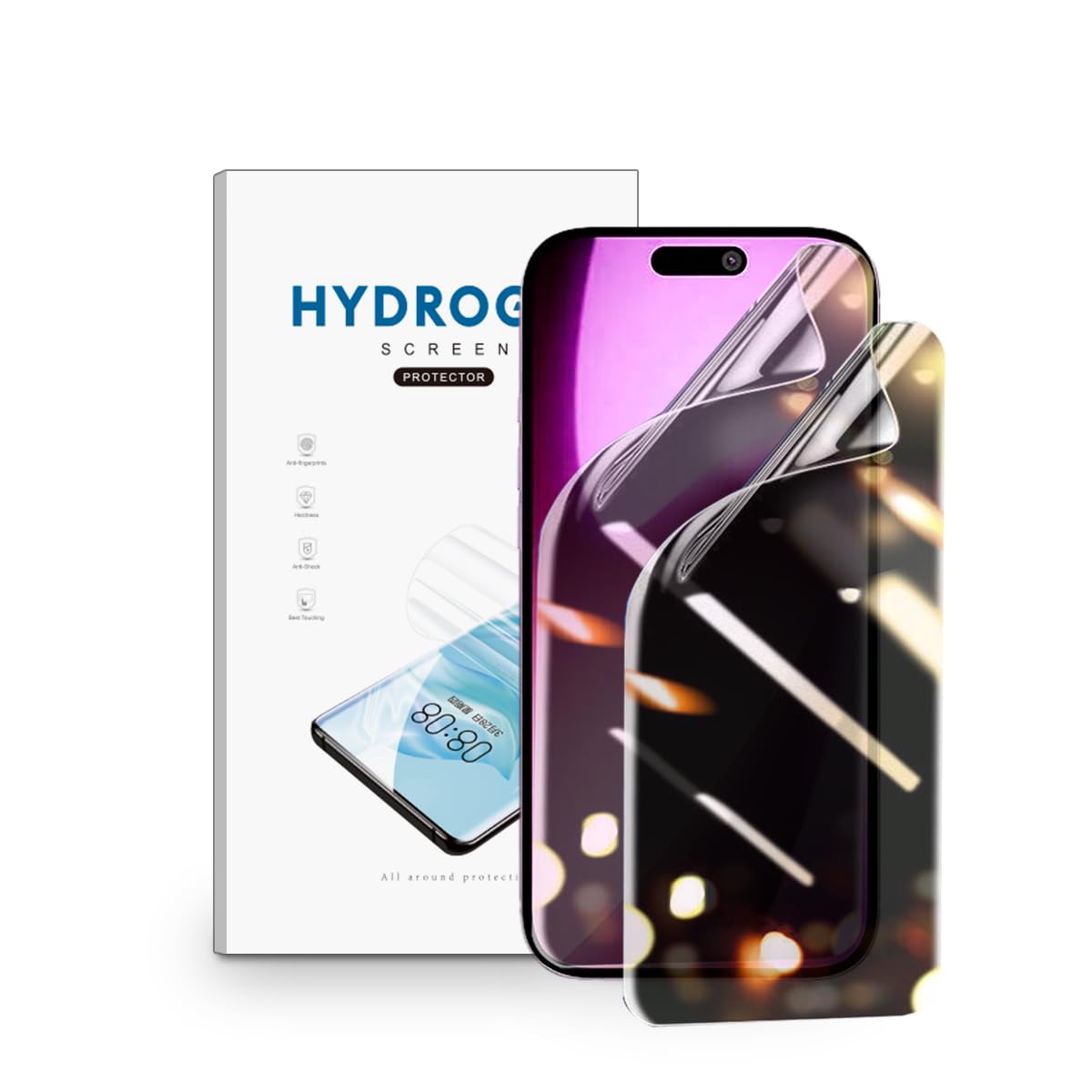 Privacy Screen Protector for iPhone 17 Pro Max, 2 Pieces Hydrogel Film Privacy TPU Flexible Screen Protector, Anti-Spy [Not Tempered Glass]
