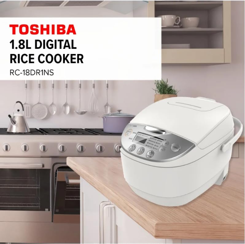 Toshiba RC-18DR1NS Digital Rice Cooker, 1.8L, White : Amazon.sg: Home