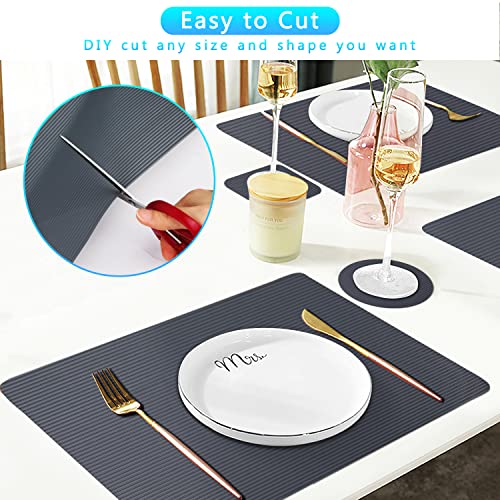 Shelf Liner For Kitchen Cabinets, Non-Adhesive Drawer Closet Cabinet Liner Mat, Waterproof Oil-Proof Refrigerator Fridge Liners Washable For Shelves Cupboard, Gray 12 Inches X 32.8 Ft #TOP4