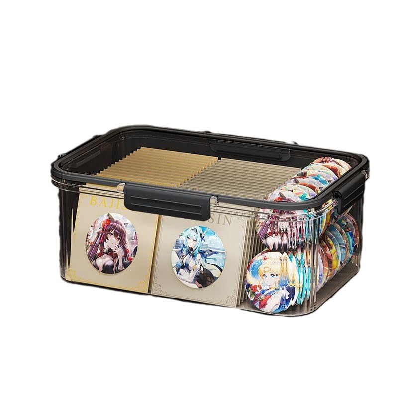 Amazon｜缶バッジ 収納 ボックス 収納 大容量 蓋付き アクリル製