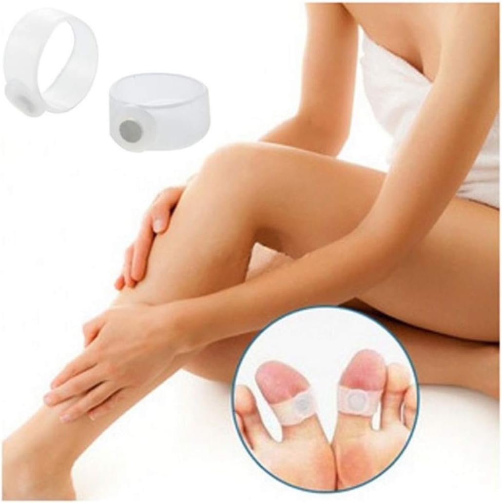 GuoJinger 2Pcs/4Pcs on Magnetic Therapy Fast Weight Loss Products Weight Loss Burning Fat Reduction Body Fat Massage Silicone Foot Magnetic Toe Ring 4Pcs : Health & Household