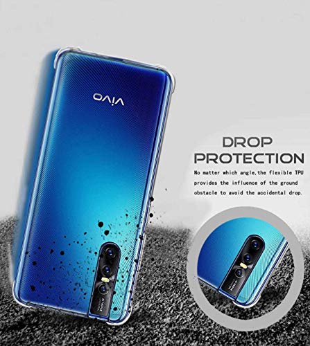 Image of Soft Flexible Silicone Back Cover Compatible with Vivo V15 Pro, Transparent Case