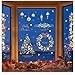 Produktbild Weihnachten Fensteraufkleber, Weihnachtsbaum, Geschenk-Box, Süßigkeitensocken Fensterbild Weihnachten, Fensterbilder Selbstklebend und Weihnachten Fensterdeko