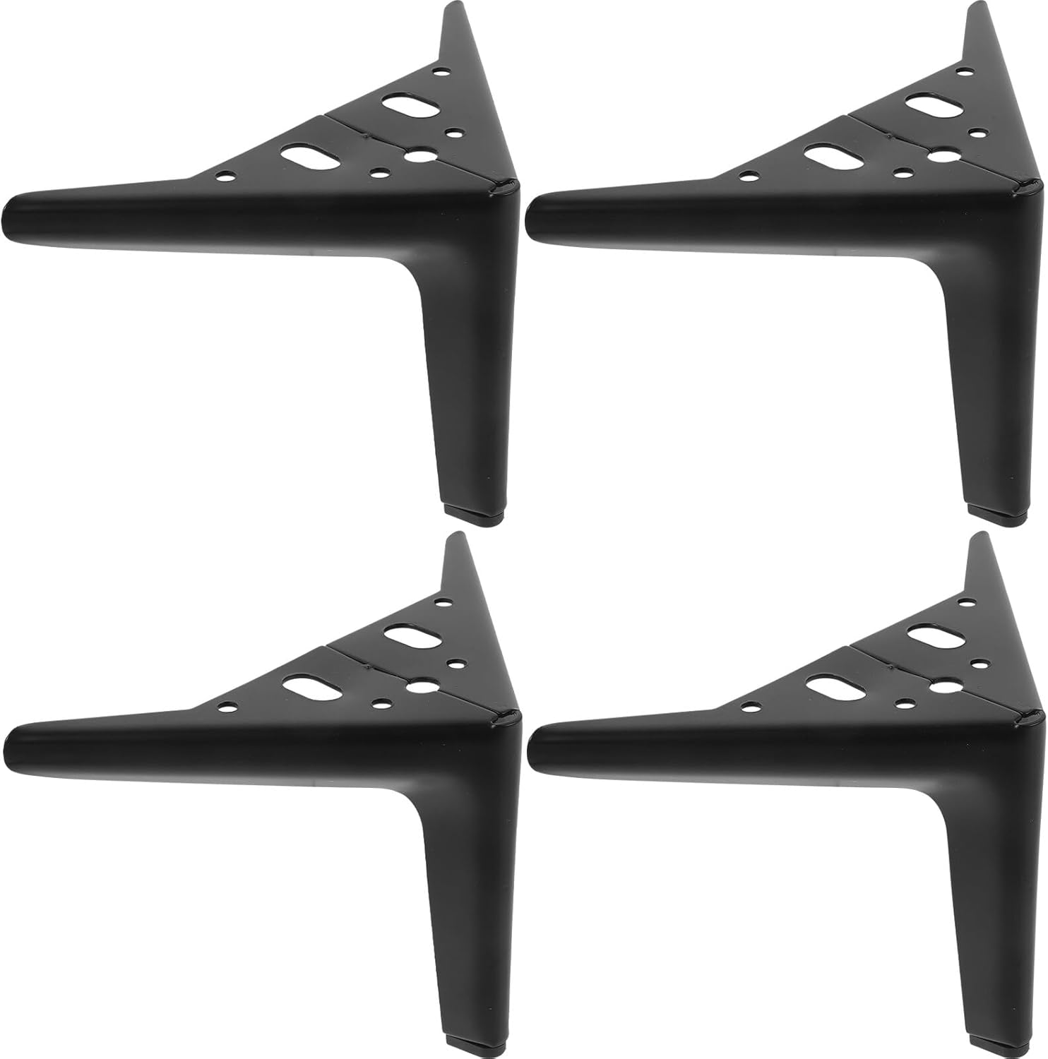 4pcs Metal Furniture Legs Sofa Table Bed Legs Replacement Heavy Duty Support 12cm Matte Black for Couch Cabinet Dresser Furniture