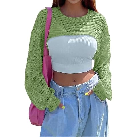 SECRETEYARD Women's Knitted Crop Top Cover