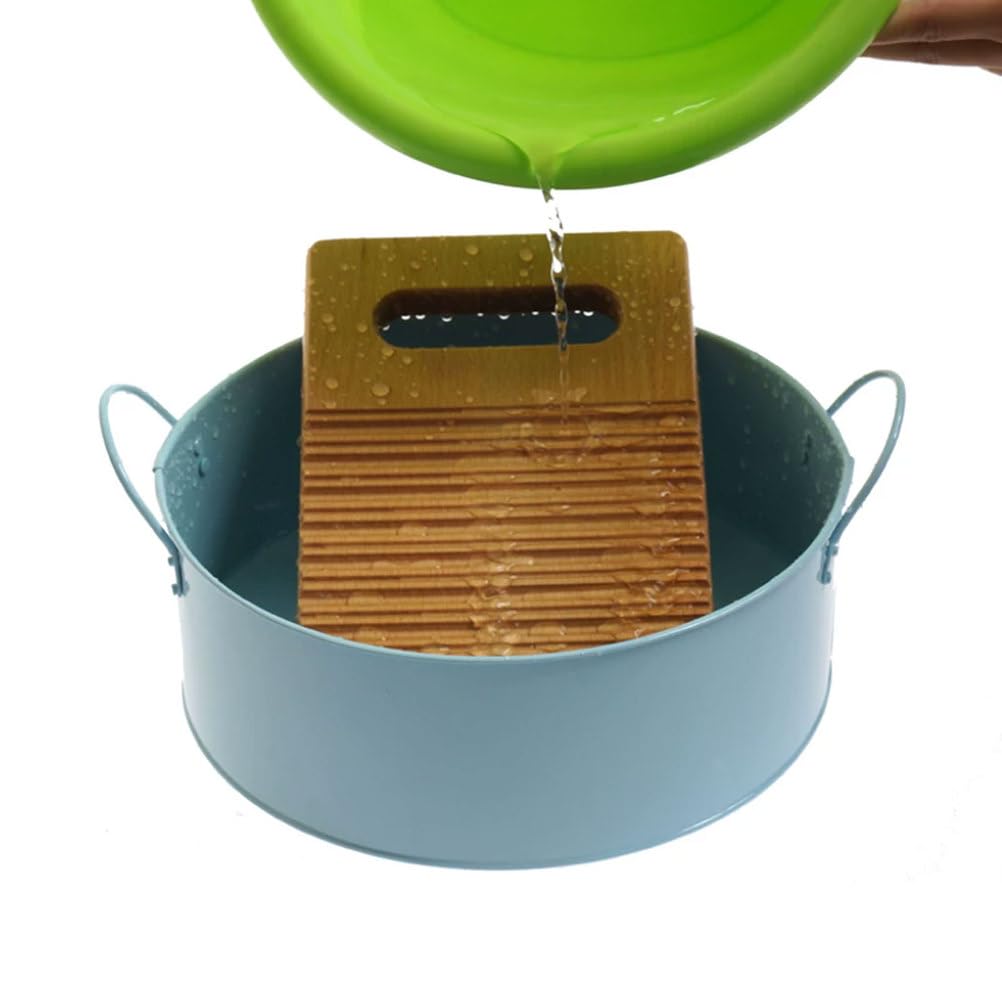 Mini pralka Montessori z naturalnego buka | Zabawka do udawania prania w ramach życia praktycznego, tablica do zabawy w udawanie i ćwiczenia małej motoryki