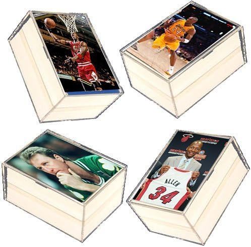 400 Card NBA Basketball Gift Set - w/Superstars & Hall of Fame Players. Ships in 4 Plastic Boxes with a Michael Jordan Card included in every order !
