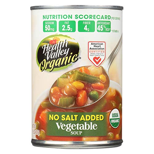 Health Valley Organic Soup - Vegetable, No Salt Added - Case of 6 - 15 oz.