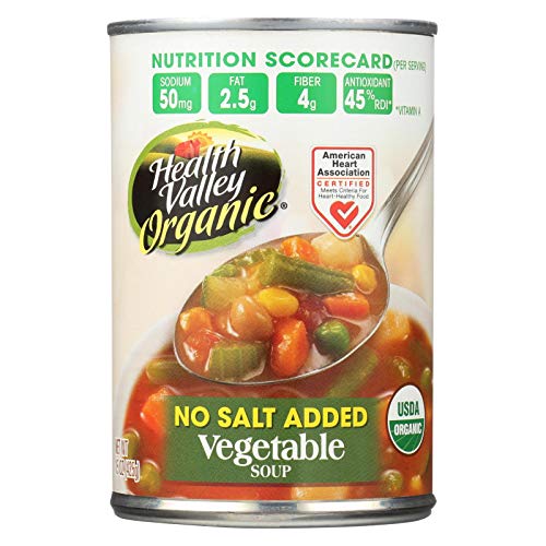 Health Valley Organic Soup - Vegetable, No Salt Added - Case of 12 - 15 oz.