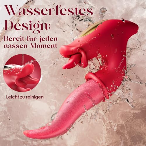 Vibration für Frauen Sex Spielzeug für die Frau, 3 in 1 Zunge Vibrator Sexspielzeug Vibratorensets für Frauen mit 10 Vibrationmodi Dildos Vibratoren, Sex Spielzeug für Die Paare Leise Bohrmaschiene