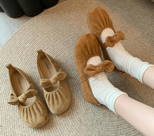 Bow Mary Jane Ballet Flats Women Casual Cute Round Toe Flat Shoes Comfortable Ballet Flats Shoes Dressy Outdoor Shoe 20254