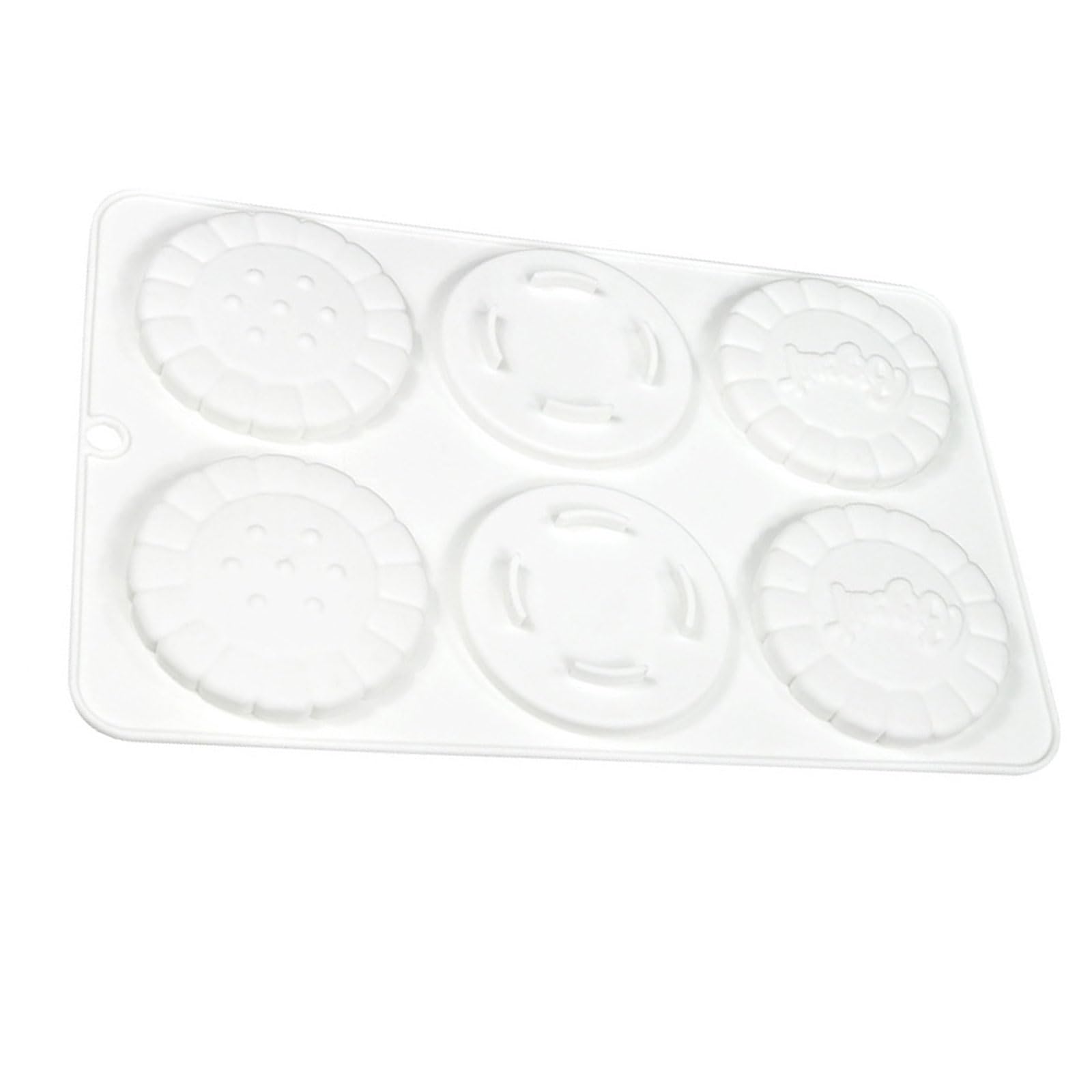 6 Cavity Round Silicone Molds for Baking Cookie Mousses Cake Chocolate Baking Supplies Perfect for Home Bakers Oven Safe Accessories