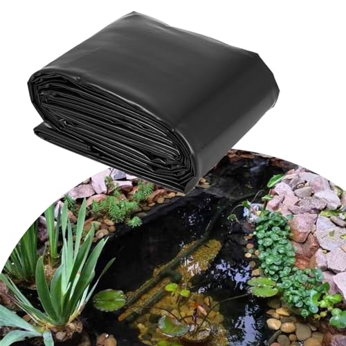 Wkładka do stawu HDPE 1 x 1 m, grubość 0,12 mm, guma do ogrodowych stawów rybnych, sztucznych jezior i placów budowy, wytrzymały, wodoodporny materiał