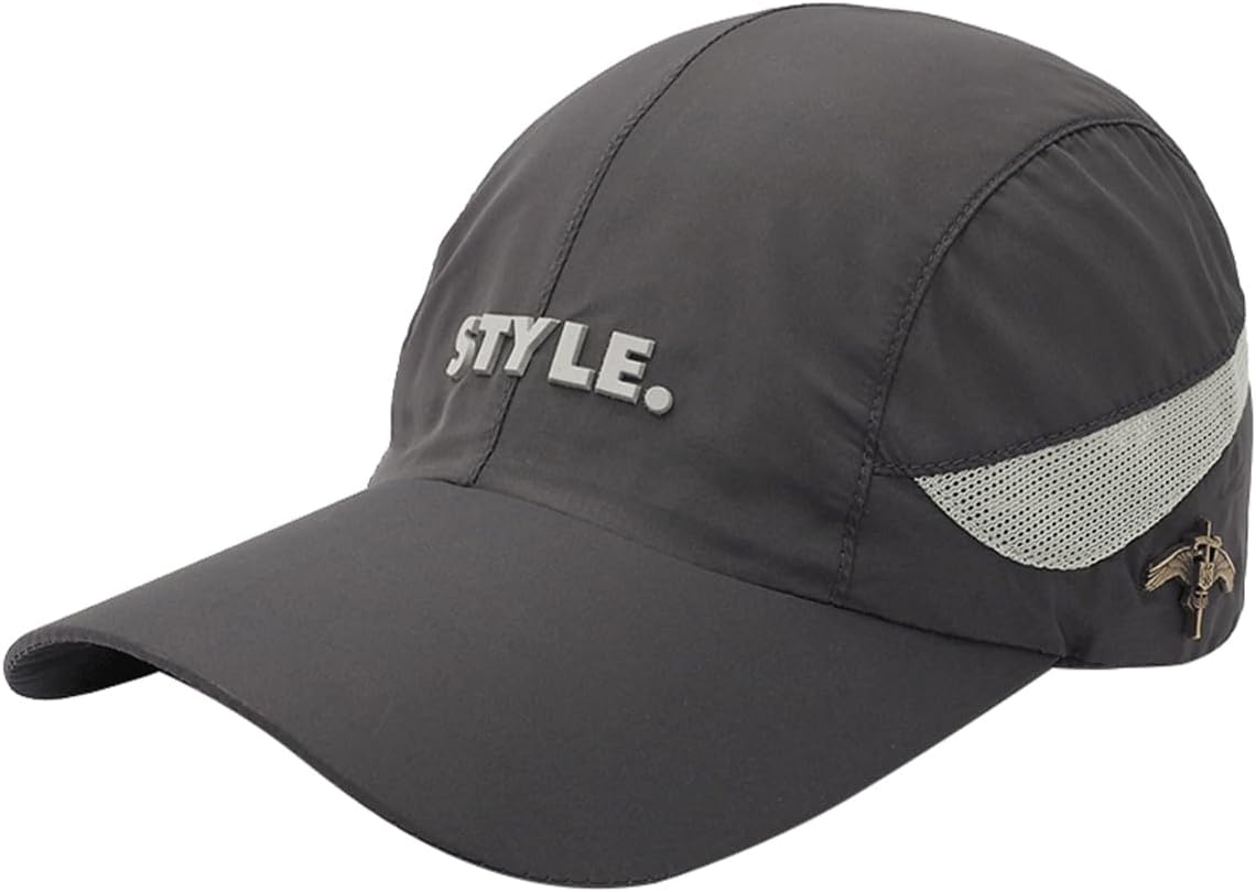 Baseball Cap Quick Dry Mesh, Women Quick Drying Baseball Cap Sun Hats, Men Quick Dry Baseball Cap for Golf (Dark Grey)