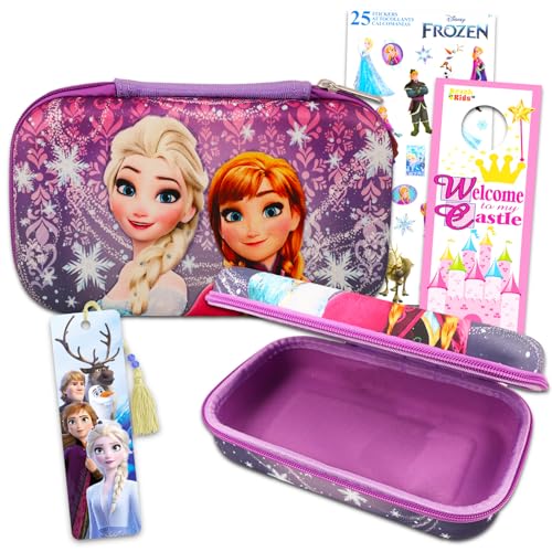 Disney Estojo Frozen Da Para Crianças E Bebês - Pacote Com Recipiente, Adesivos, Carimbos Muito Mais, Material Escolar Meninas