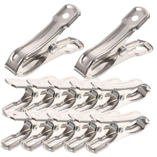 Kisangel 30 Pièces Pinces de Jardin Acier Inoxydable pour Arceaux de Jardin Pinces à Linge Coupe-Vent