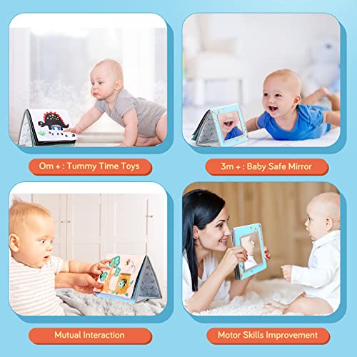 Tummy Time Toys Baby Mirror, Newborn Toys Infant Toys 0-3 Months, Tummy Time Mirror High Contrast Black White Baby Toys 0-6 Months, Baby Toys 3-6 Months Infant Toys For 0 3 6 9 12 Months Girls Boys #TOP1