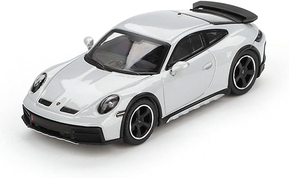 1:64 Diecast Model Car Compatible with Mini GT Porsche 911 Dakar Ice Gray Metallic Limited Edition MGT00891