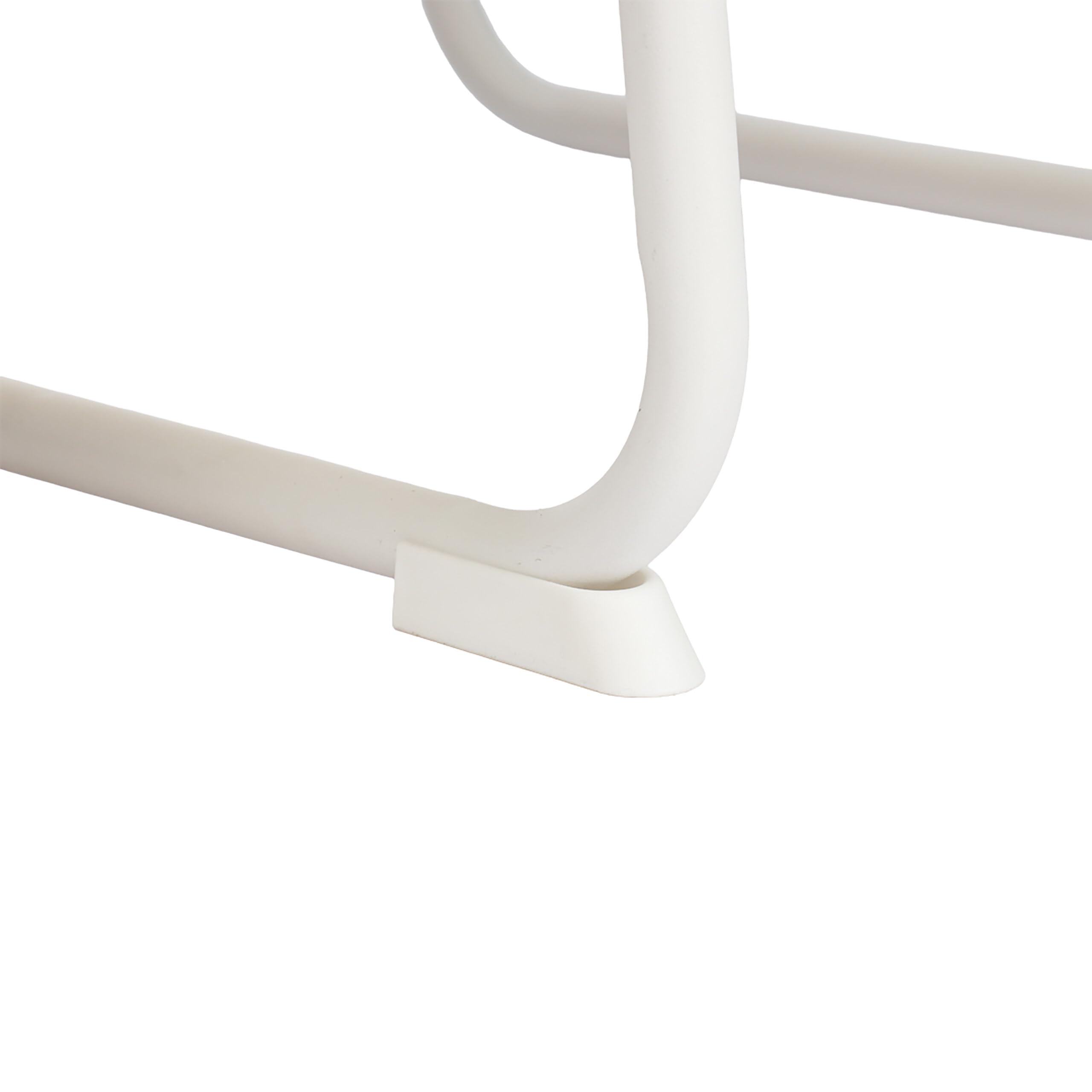 Relaxdays Perchero con 5 estantes, Barra y 6 Ganchos, Efecto Madera, 160x120x45 cm, Blanco/Natural
