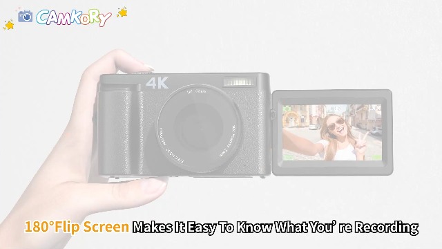 Fotocamera Digitale 4K CAMKORY - 48MP, Autofocus, Schermo Ribaltabile, Zoom 16X, Ideale Per Principianti