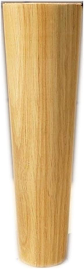 Set of 4 Wooden Color Cone Shape Wood Table Furniture Legs Round Sofa Legs Perfect for Sofa, Couch, Ottoman, Bed,Coffee Table (Height 20cm)