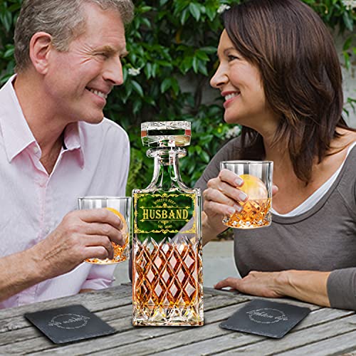 LIGHTEN LIFE Gifts for Husband,Birthday Gift for Husband,Anniversary Wedding Gifts for Him from Wife,Valentines Day Gift for Husband,Whiskey Decanter Set for Husband in Gift Box - Image 8