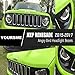 Front Light Bezel Upgrade Clip-in Version ABS Headlight Covers Trim for Jeep Renegade 2015 2016 2017 (Black Headlight Covers)